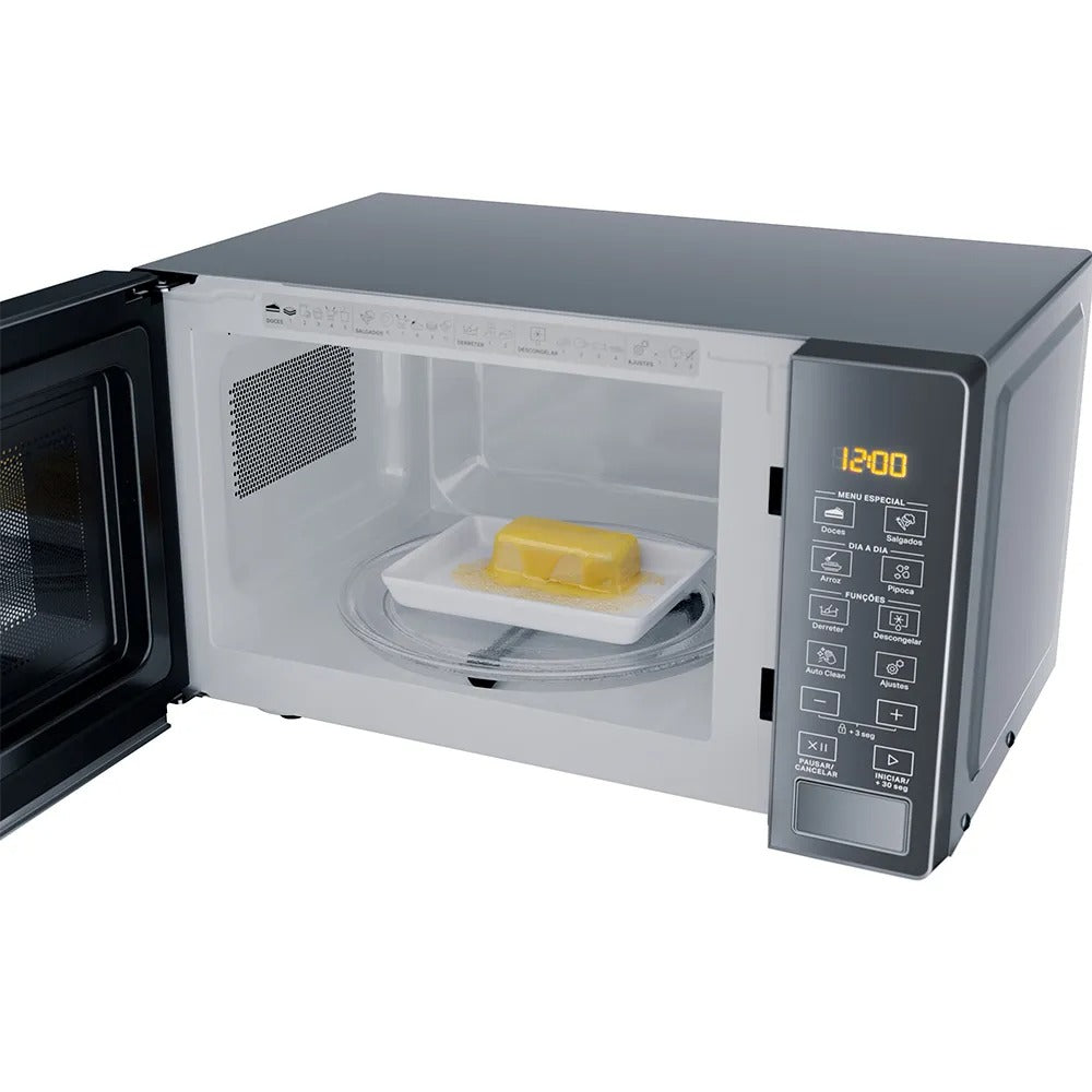 Micro-ondas Brastemp 20 Litros Cor Inox com Funções Pré-Preparo - BMS20AR
