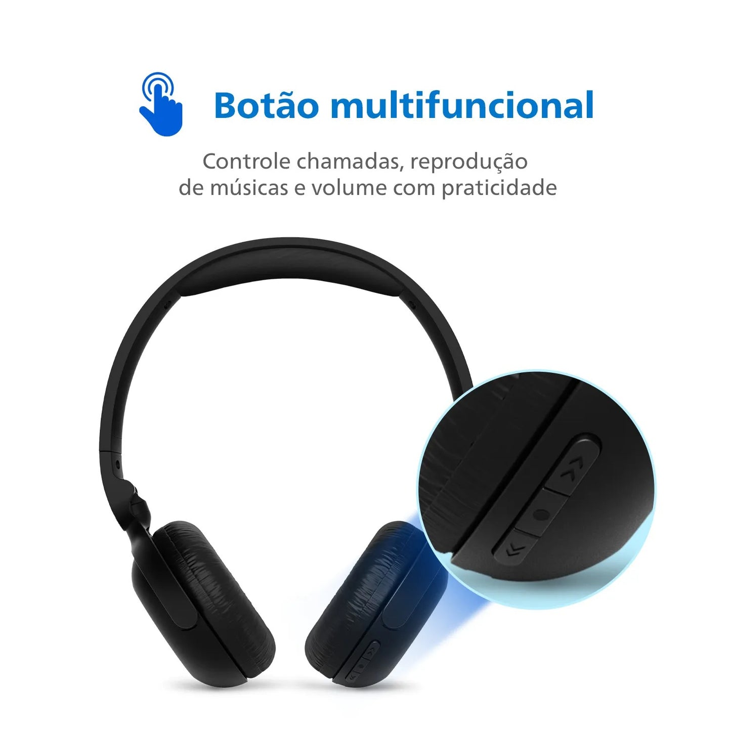 Fone de Ouvido Philips Bluetooth Headphone Preto - TAH2209BK/00