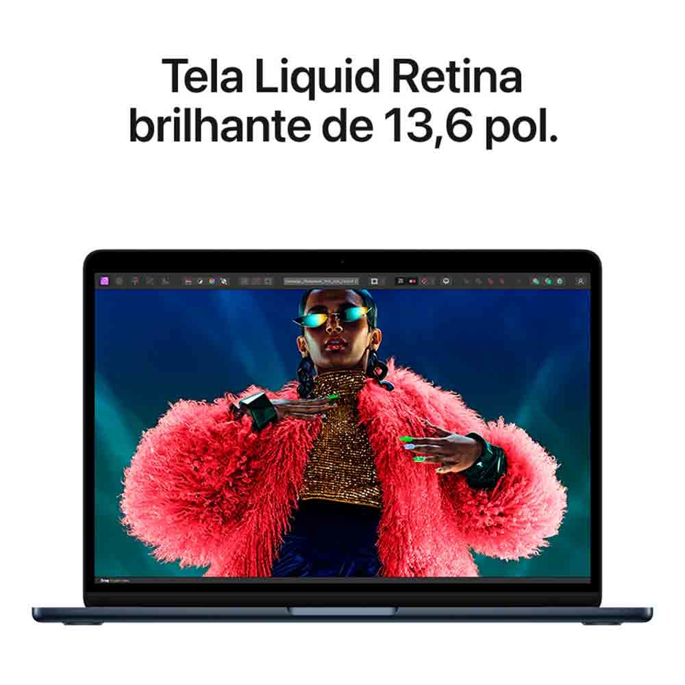 MacBook Air 13" Apple M2 (16GB RAM 256GB SSD) - Meia-noite