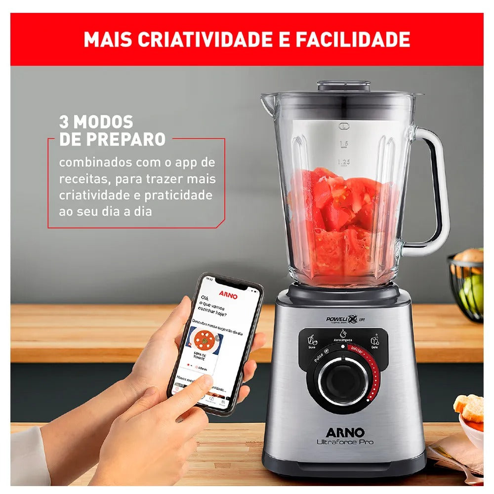 Liquidificador Arno Ultraforce com 12 Velocidades e Jarra com 2,0 Litros - LN93