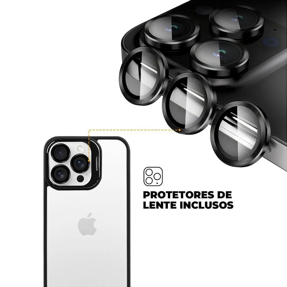 Kit Capa Gravity Preta e Película Ultra Safe para iPhone 15 Pro - Gshield