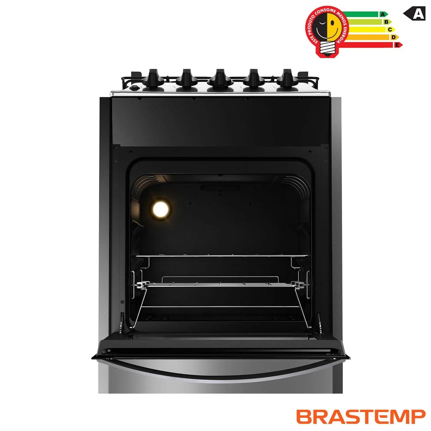 Fogão Brastemp 4 Bocas de Embutir Inox com Dupla Chama e Grades Individuais BYO4EBR