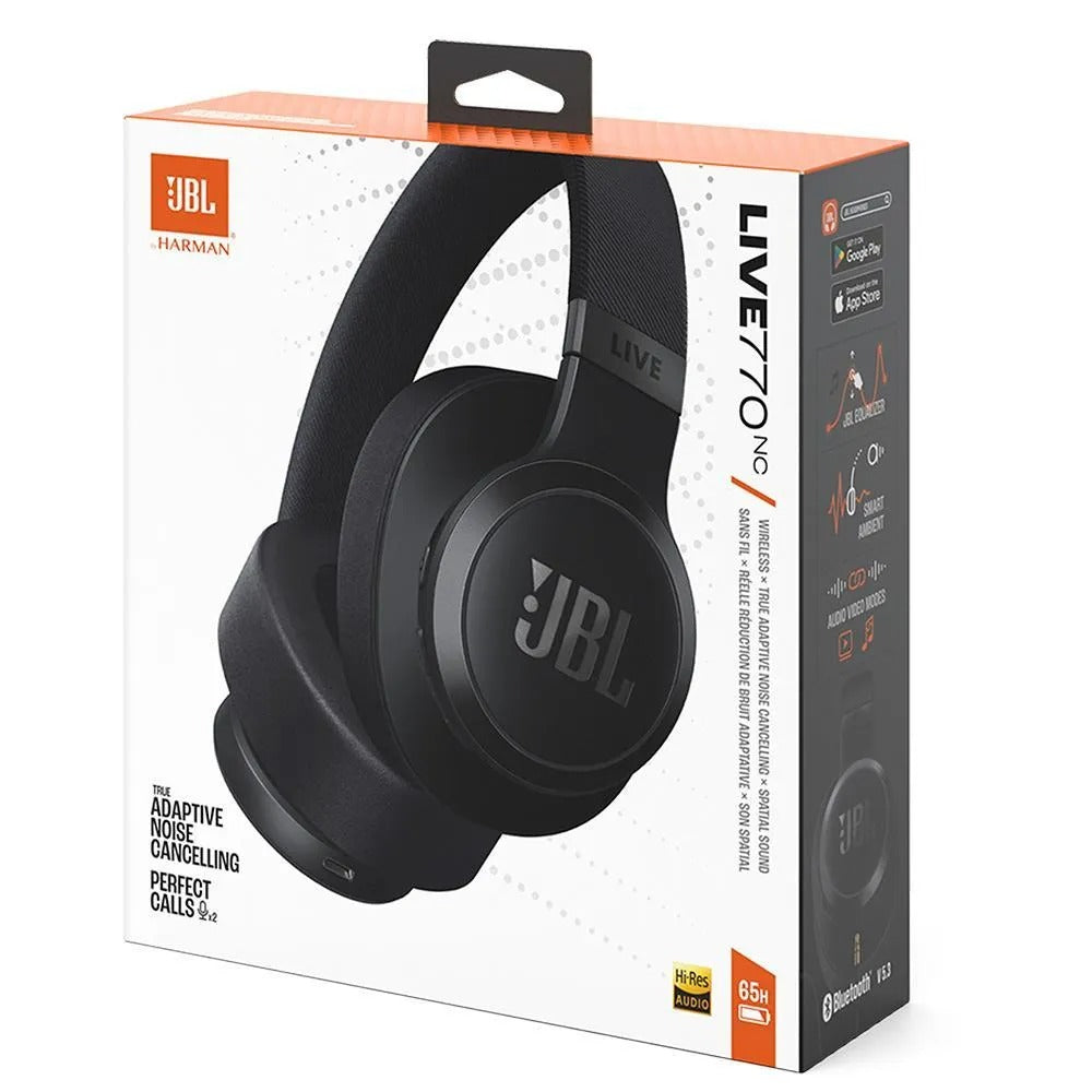 Fone de Ouvido Bluetooth JBL Live 770NC Headphone Preto