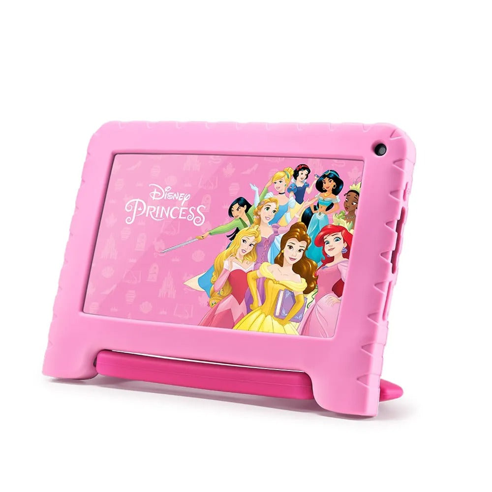 Tablet Infantil Princesas com Controle Parental 4GB RAM + 64GB + Tela 7 pol + Case + Wi-fi + Android 13 + Quad Core Multi - NB418 NB418
