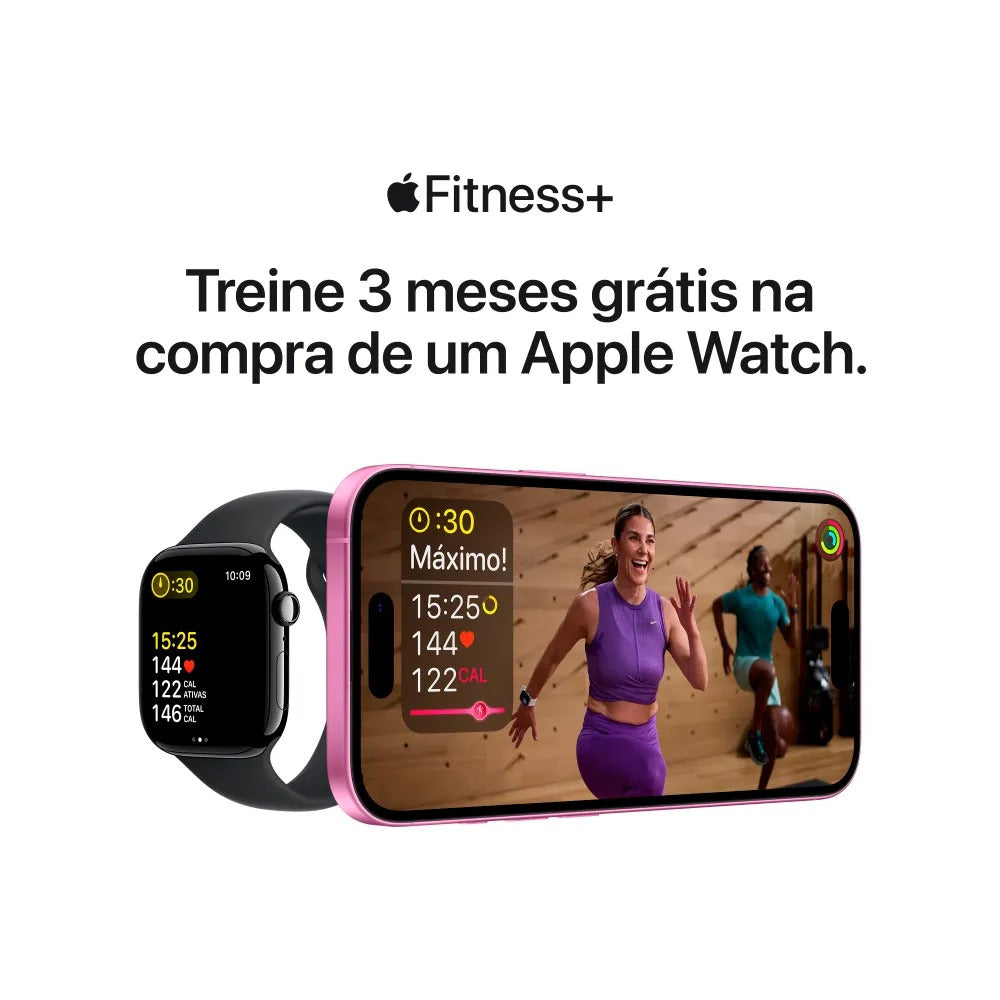 Apple Watch Series 10 (GPS + Cellular 46 mm) Caixa de Alumínio Prateada, Pulseira Loop Esportiva Nuvem Azul