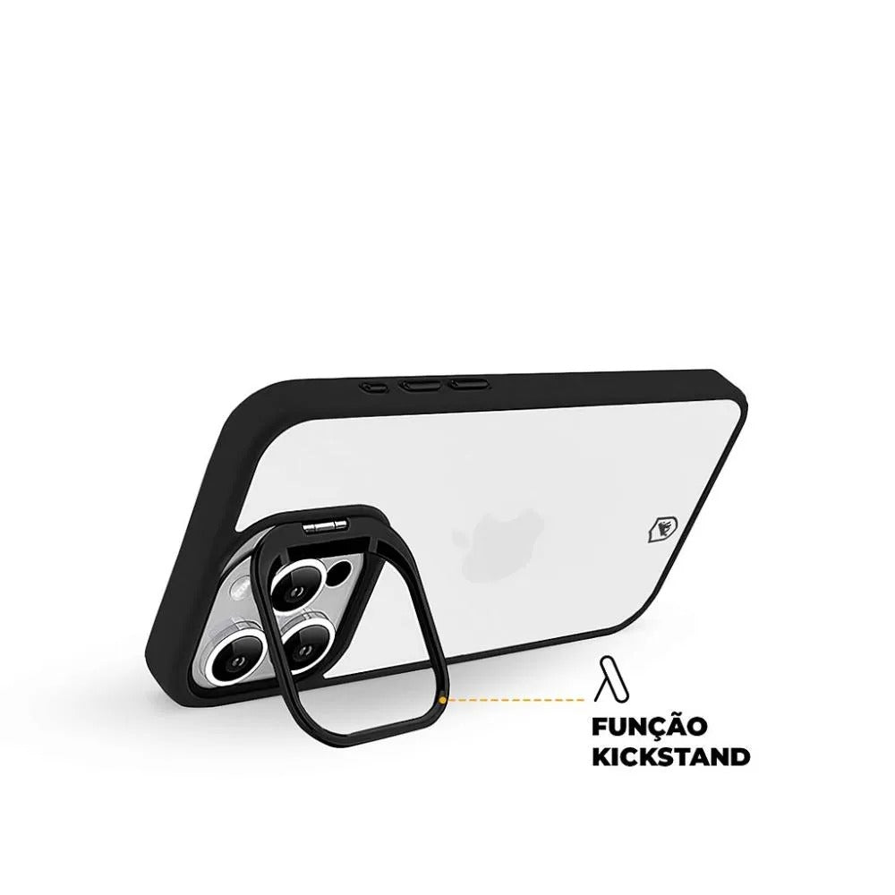 Kit Capa Gravity Preta e Película Ultra Safe para iPhone 15 Pro - Gshield