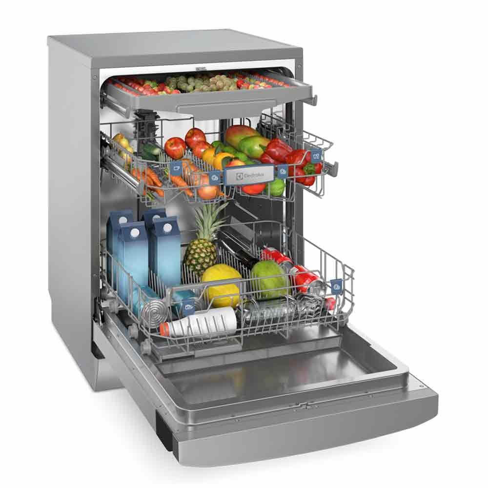 Lava-Louças Electrolux com a porta Inox, 14 Serviços, 07 Programas de Lavagem e Função Higienizar Compras - LL14X