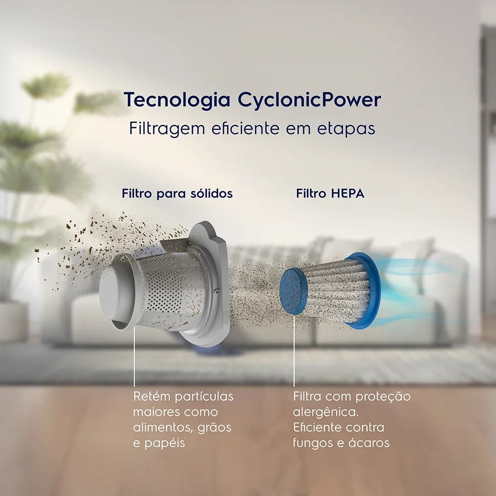 Aspirador de Pó Vertical com Fio Electrolux 2 em 1 Efficient Capacidade de 0,95 Litros com Cyclonic Power - STK17