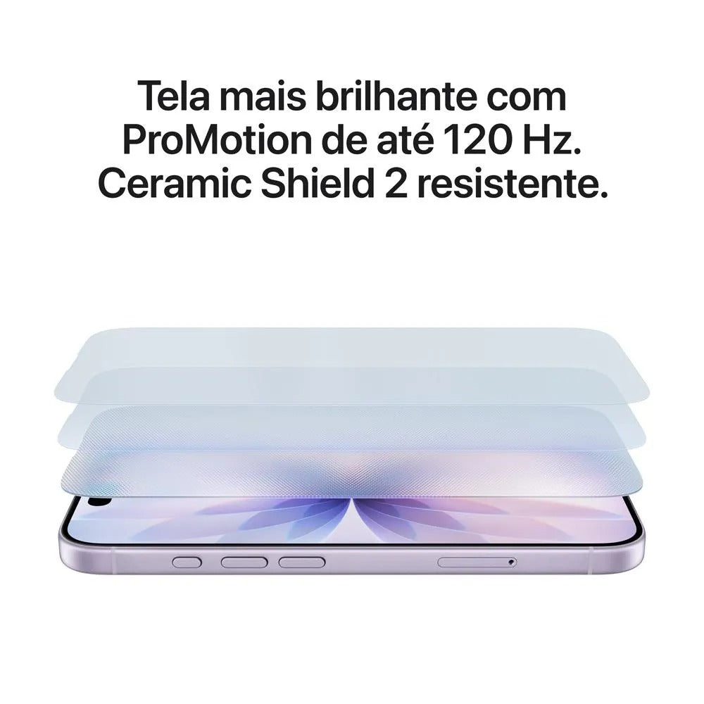 iPhone 17 Apple (256GB) Preto, Tela de 6,3", 5G e Câmera de 48MP