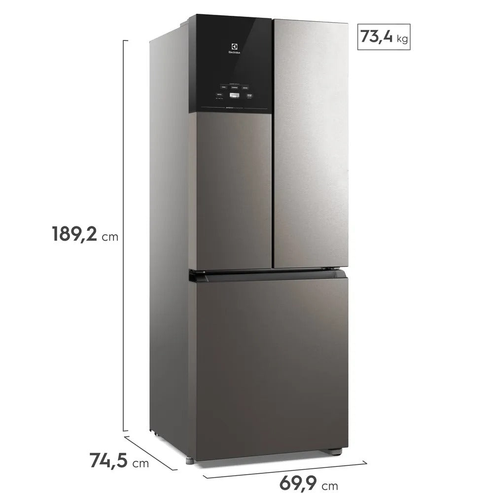 Refrigerador French Door Electrolux Frost Free com 480 Litros, AutoSense, Inverter, Inox Look - IM7S
