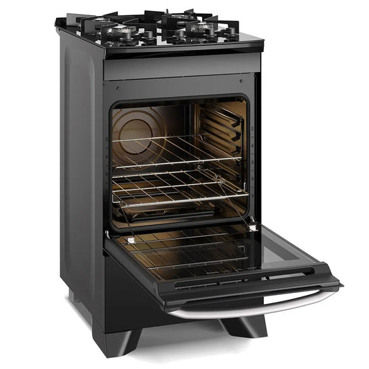 Fogão de Piso Electrolux de 04 Bocas Efficient com PerfectCook Preto - FE4GP