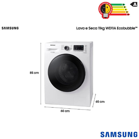 Lava & Seca 11 Kg Samsung Branca com 12 Programas de Lavagem - WD11A4453BW