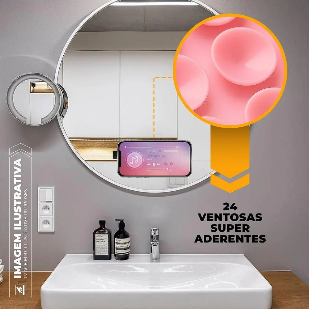 Kit Capa Crystal Slim para Iphone 16E + Ventosa ROSA Gshield