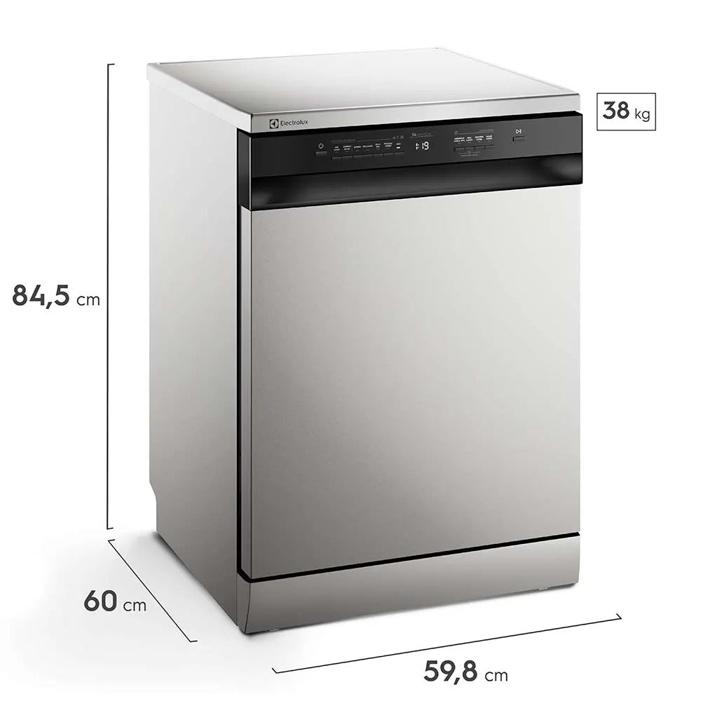 Lava-Louça Electrolux 14 Serviços Inox com Programa Lava e Seca 50' LS14E