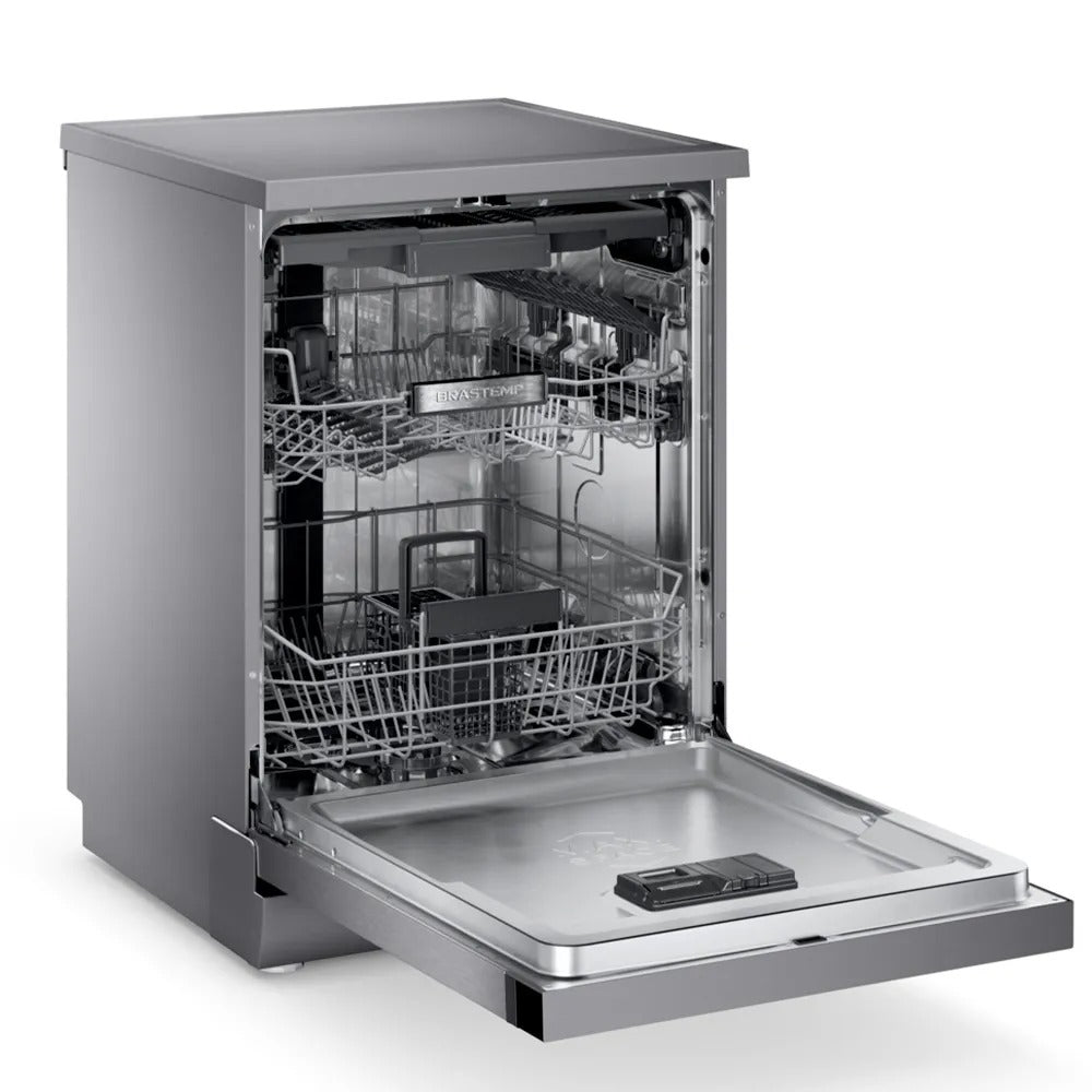 Lava-Louças Brastemp com Smart Sensor Inox com 15 Serviços, 05 Programas de Lavagem - BLF61AR