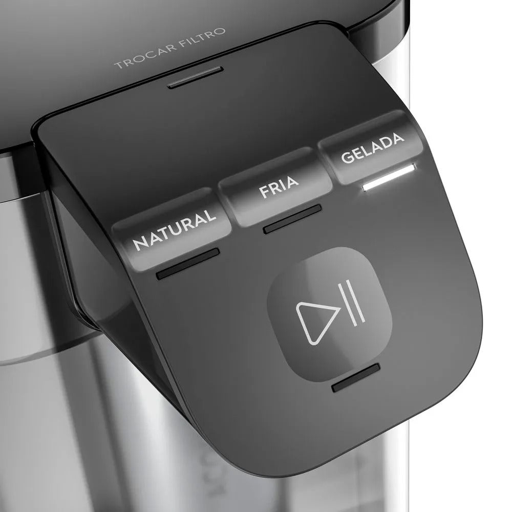 Purificador Electrolux Pure 4x Água Gelada, Fria e Natural com Painel Touch Cinza PE12G