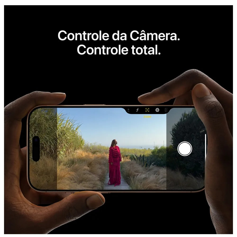 iPhone 16 Pro Apple (256GB) Titânio Deserto, Tela de 6,3", 5G e Câmera de 48MP