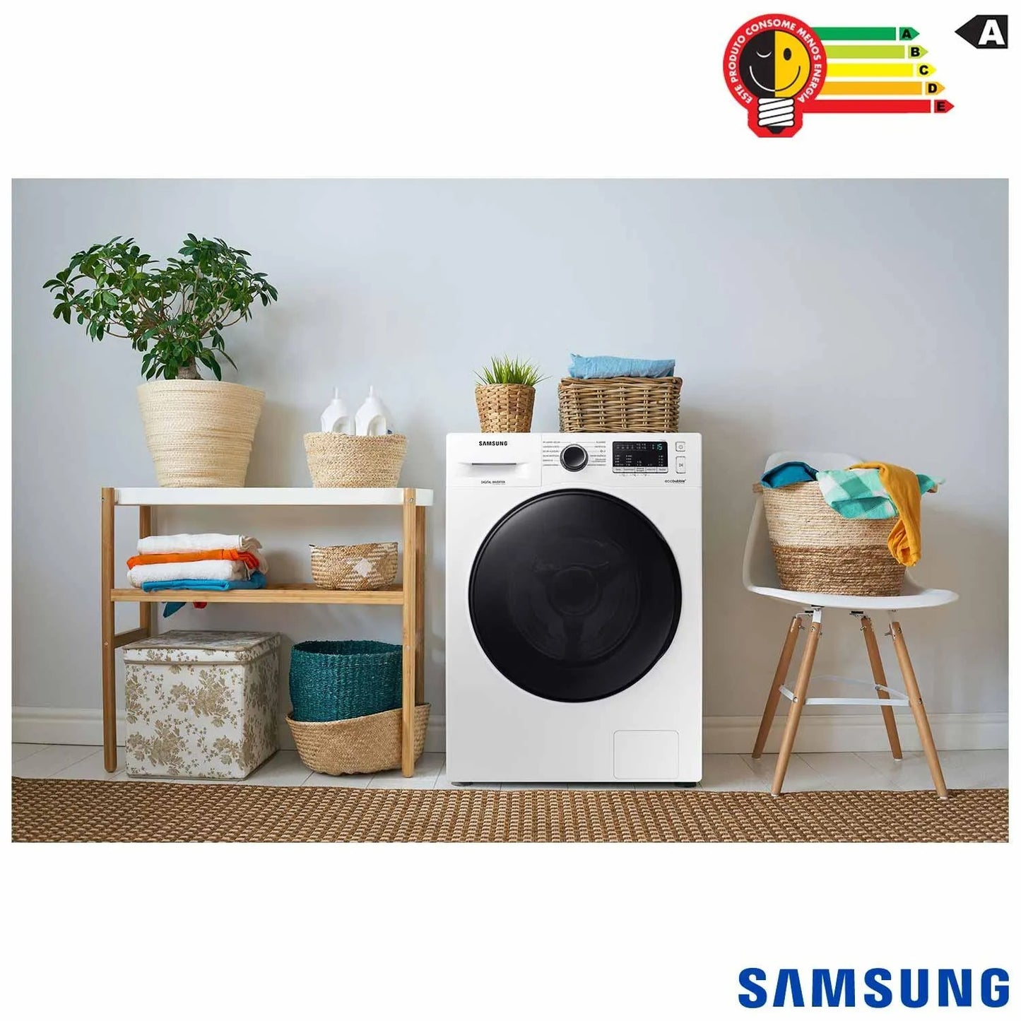 Lava & Seca 11 Kg Samsung Branca com 12 Programas de Lavagem - WD11A4453BW