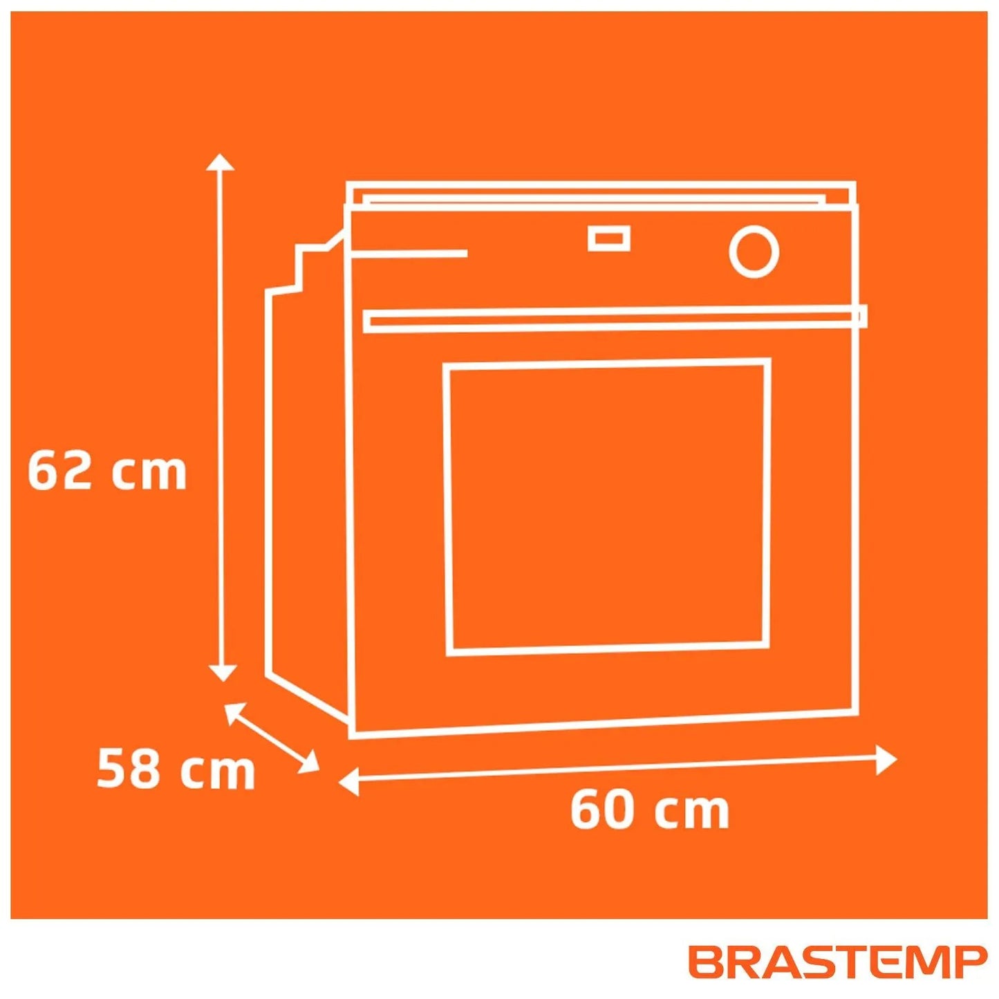 Forno de Embutir a Gás Brastemp 78 Litros Preto com Grill e Timer Touch - BOA84AE