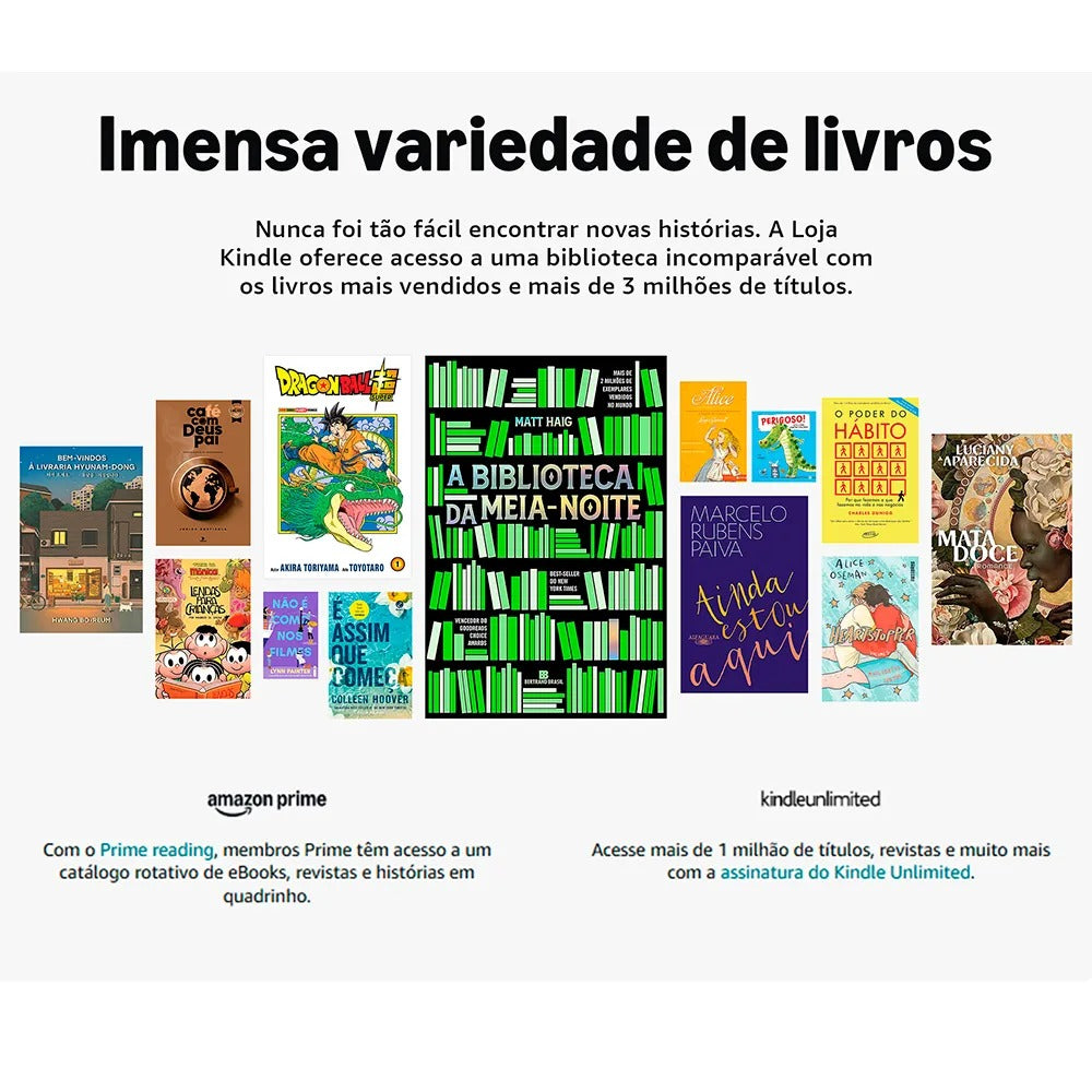 E-reader Amazon Kindle Colorsoft com 7,05", 16GB, Iluminação Frontal Ajustável, Preto - B0CX8MT2M2