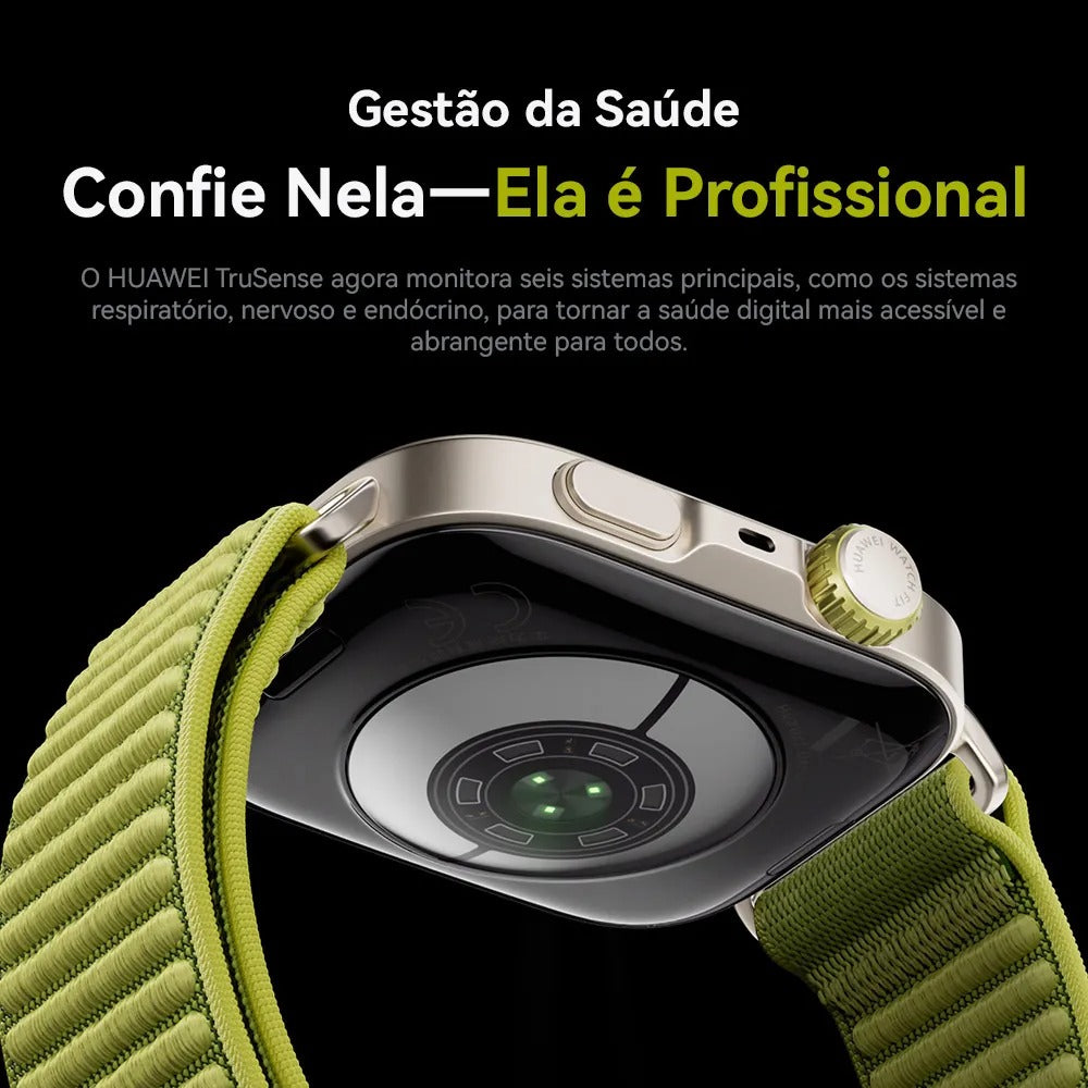 Smartwatch Huawei Watch Fit 4 Pro Preto com 1,82", Pulseira de Fluoroelastômero, Bluetooth e 32GB