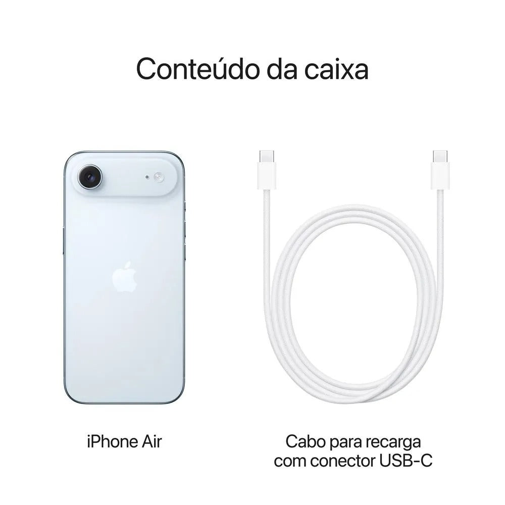 iPhone Air Apple (256GB) Azul-céu, Tela de 6,5", 5G e Câmera de 48MP
