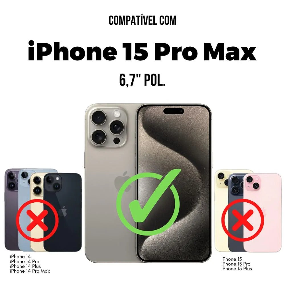 Capa para iPhone 15 Pro Max - Couro Dual Marrom - Gshield