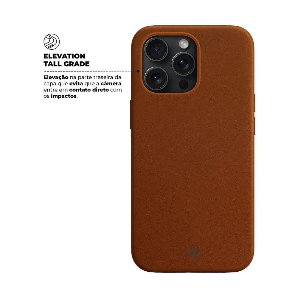 Capa para iPhone 15 Pro Max - Couro Dual Marrom - Gshield