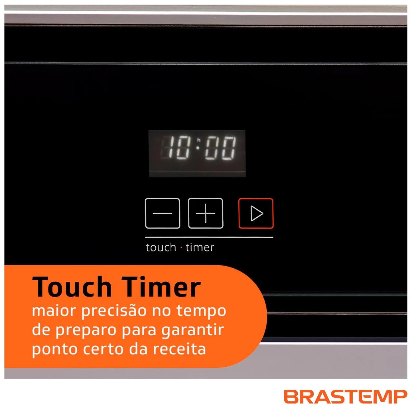 Forno de Embutir a Gás Brastemp 78 Litros Preto com Grill e Timer Touch - BOA84AE