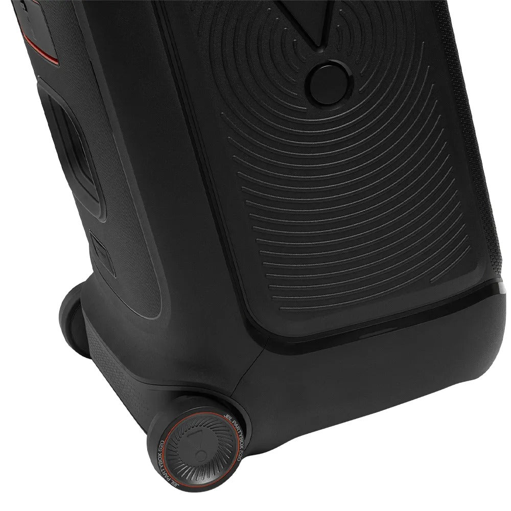 Caixa de Som Bluetooth JBL Party Box 520 BR Preta, Resistente à Respingos IPX4, Show de Luzes Futurista