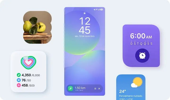 Celular Samsung Galaxy A36 5G 128GB, 6GB RAM, Câmera 50MP, IP67, Super AMOLED 6.7", Recursos AI Branco