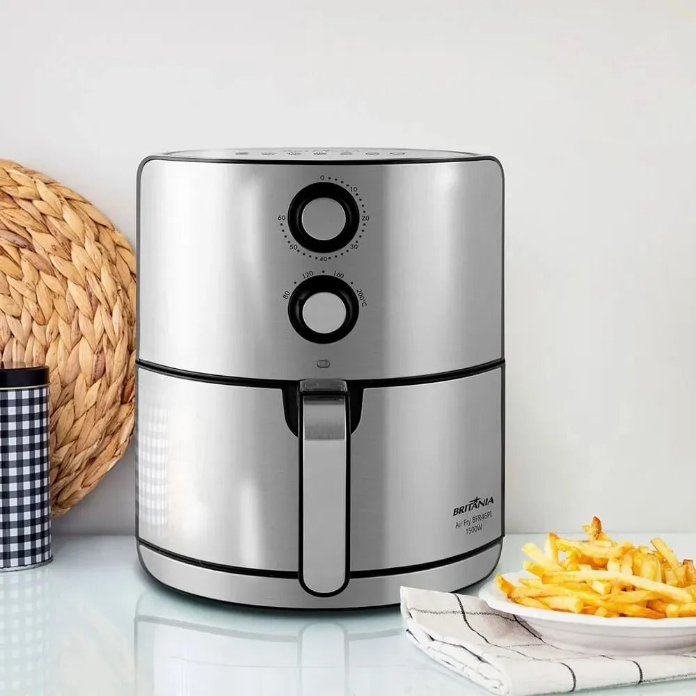 Fritadeira Elétrica Air Fry Britânia 4,6 Litros Inox BFR46PI - 127 Volts