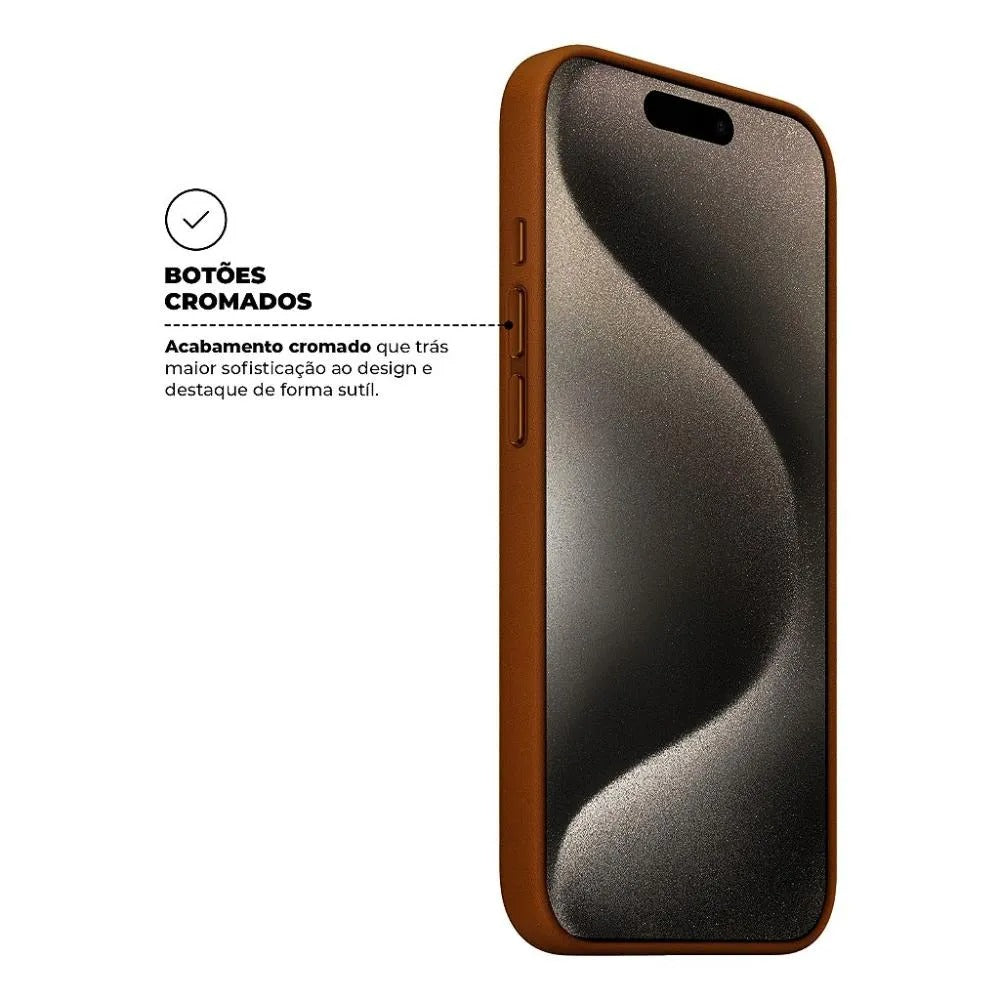 Capa para iPhone 15 Pro Max - Couro Dual Marrom - Gshield