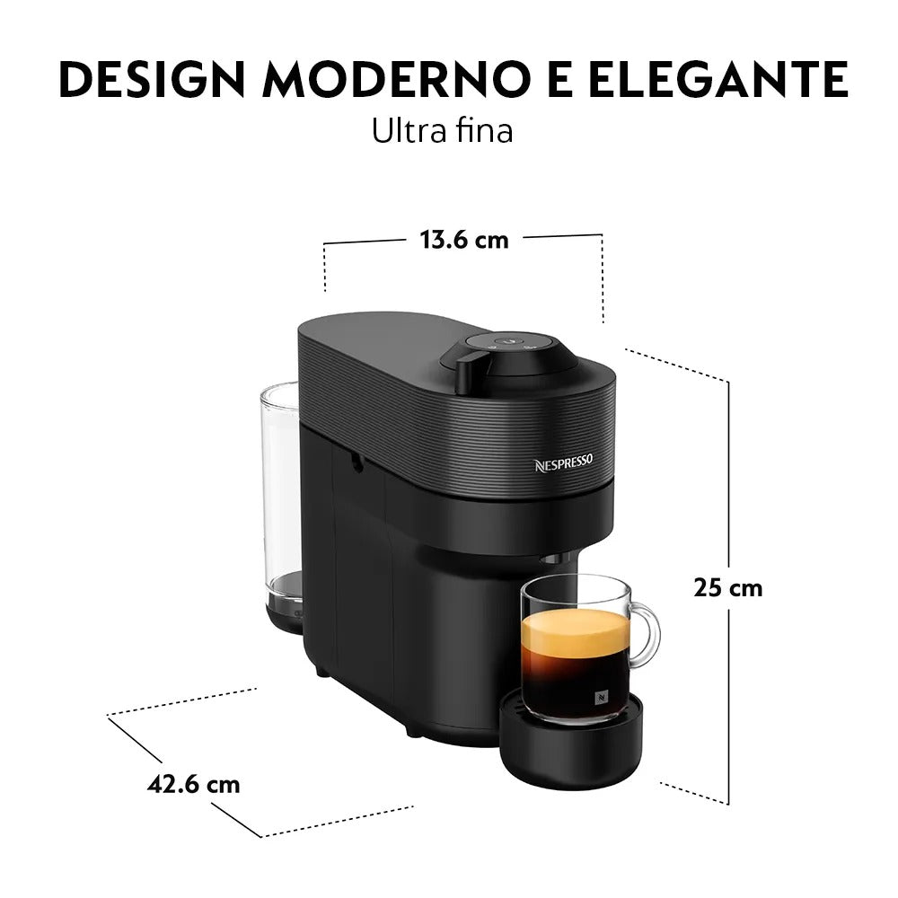 Cafeteira Nespresso Vertuo POP Preta para Café Espresso Manual - GCV2BR