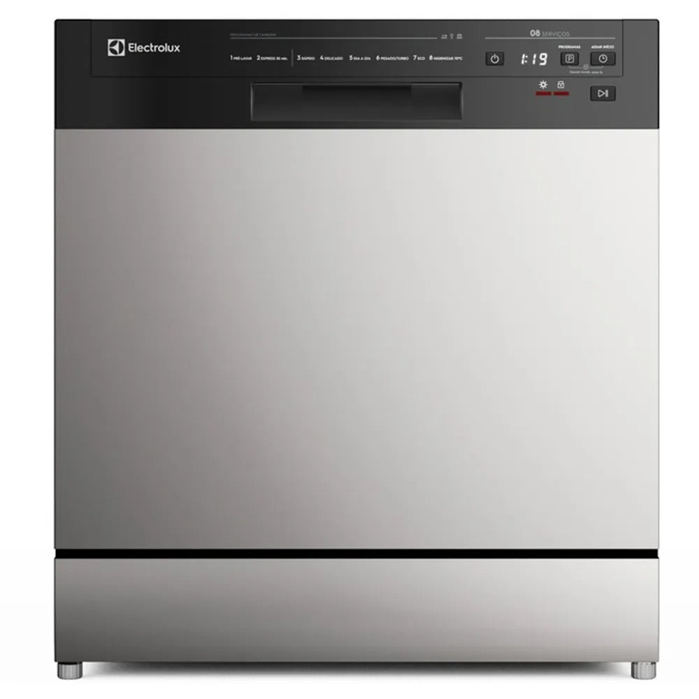 Lava-Louça Electrolux Inox com 8 Serviços, 8 Programas de Lavagem - LS08E