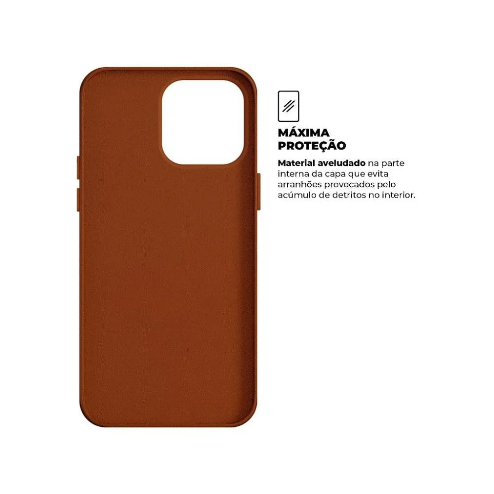 Capa para iPhone 15 Pro Max - Couro Dual Marrom - Gshield