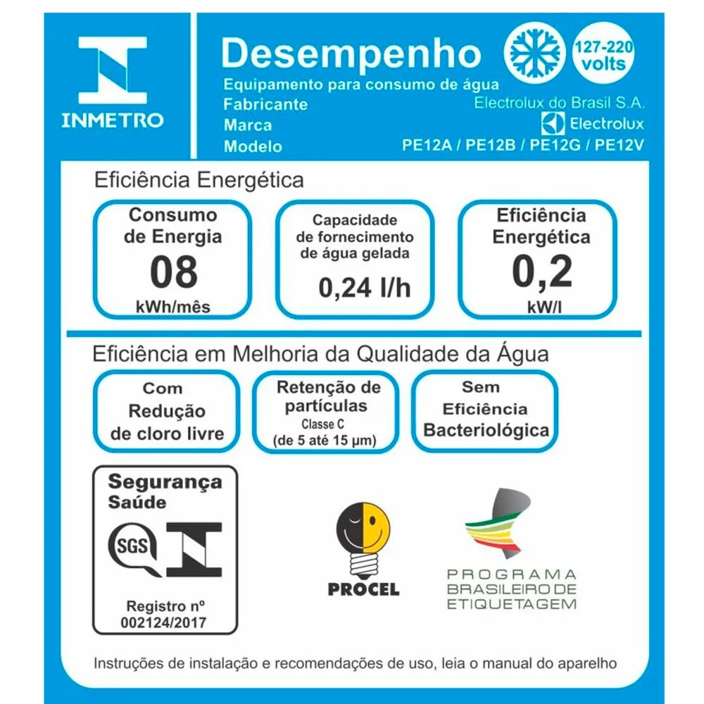 Purificador Electrolux Pure 4x Água Gelada, Fria e Natural com Painel Touch Cinza PE12G