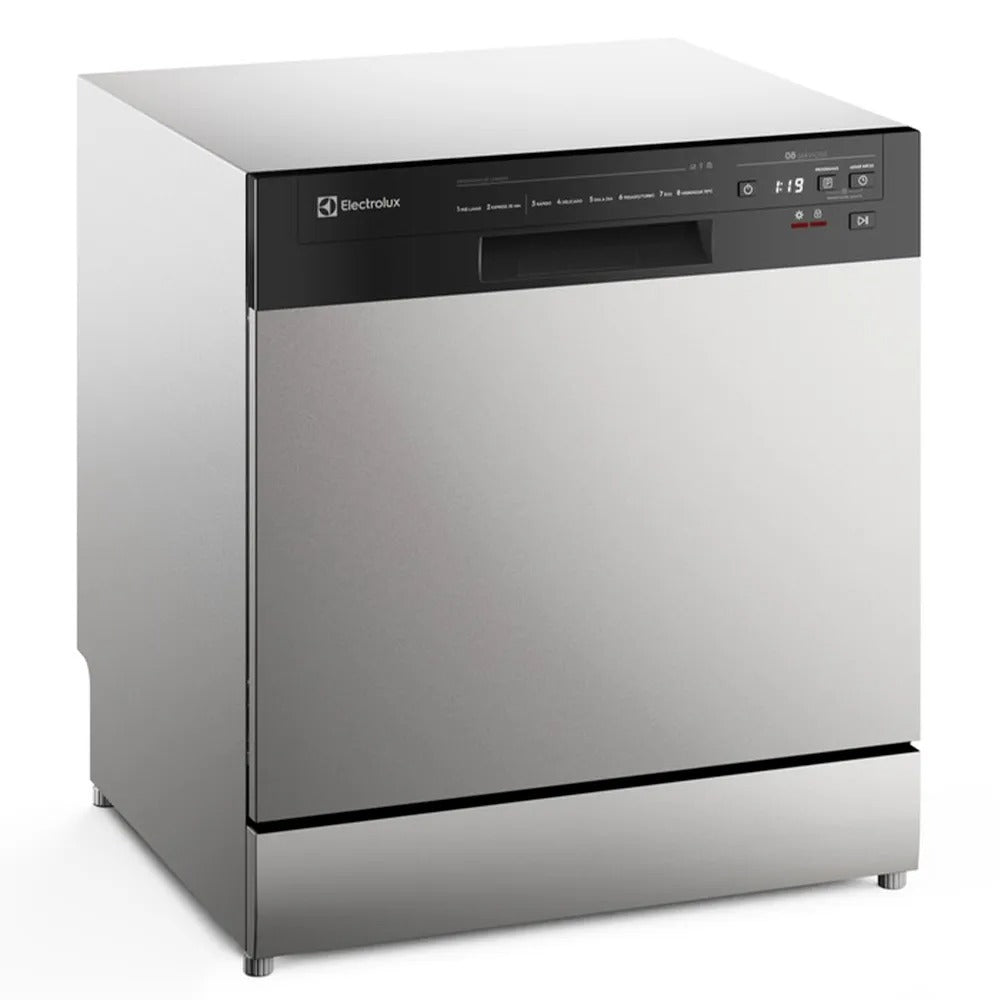 Lava-Louça Electrolux Inox com 8 Serviços, 8 Programas de Lavagem - LS08E
