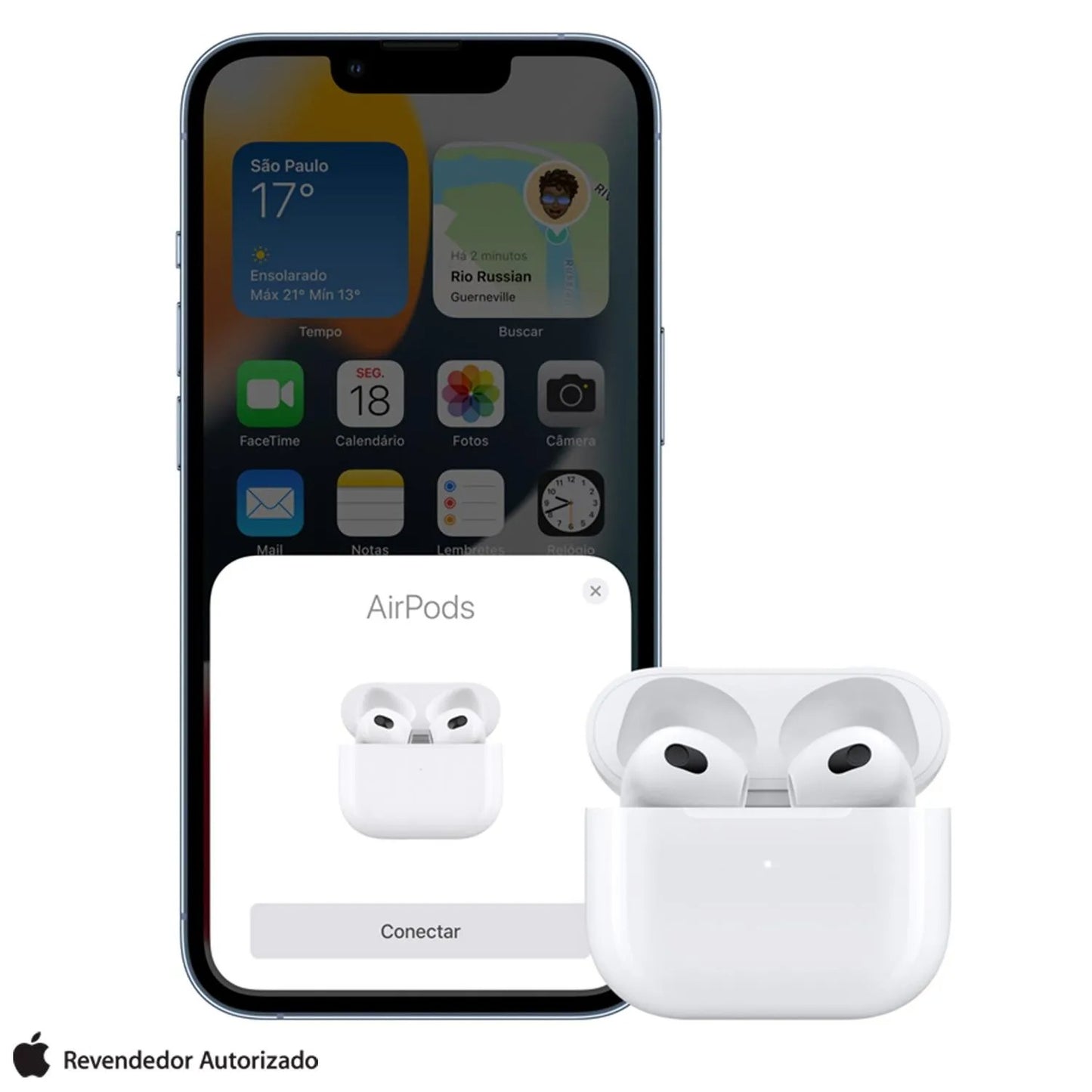 Apple AirPods (3ª Geração) com Estojo de Recarga MagSafe