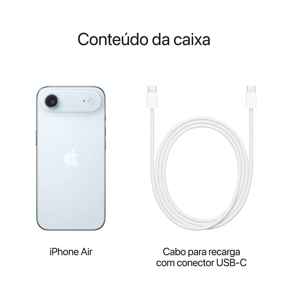 iPhone Air Apple (256GB) Azul-céu, Tela de 6,5", 5G e Câmera de 48MP