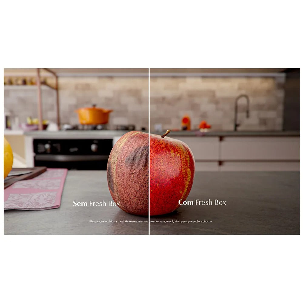 Refrigerador Brastemp Inverse Frost Free A+++ 447 Litros Inox com Smart Flow e Fresh Box - BRE57FK