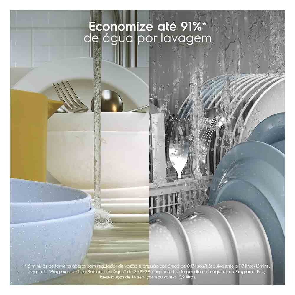 Lava-Louça Electrolux 14 Serviços Inox com Programa Lava e Seca 50' LS14E