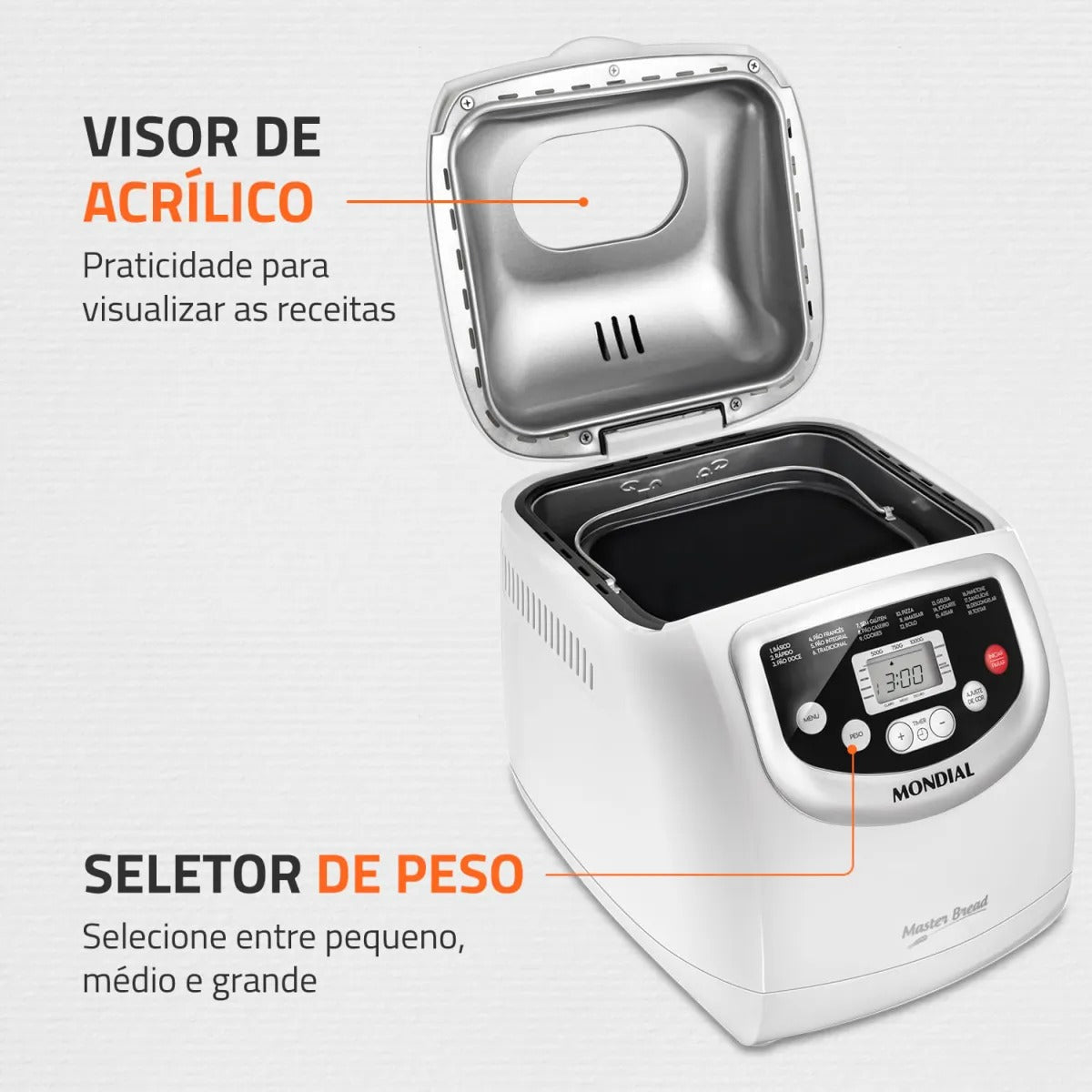 Panificadora Automática Master Bread Mondial NPF-54