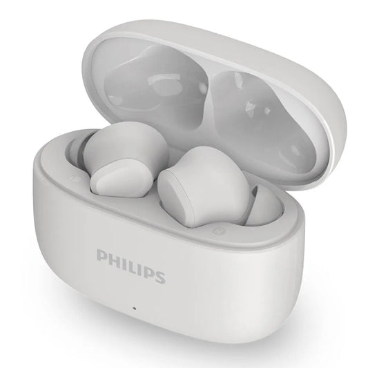 Fone de Ouvido Sem Fio Bluetooth Philips TWS Intra-auricular Branco com Microfone, IPX4