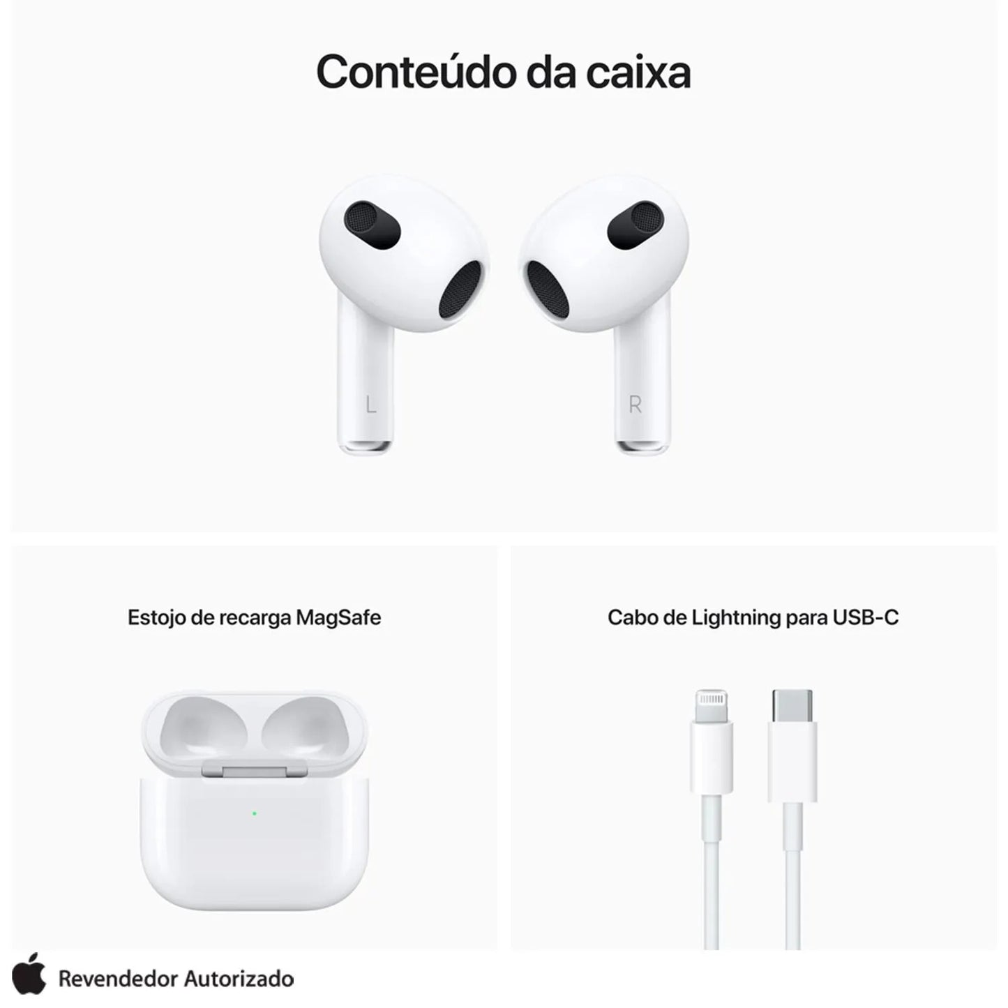 Apple AirPods (3ª Geração) com Estojo de Recarga MagSafe