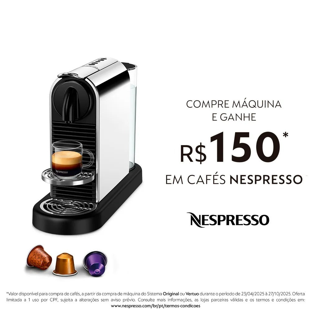 Cafeteira Nespresso CitiZ Platinum Aço Inoxidável para Café Espresso - D140BR