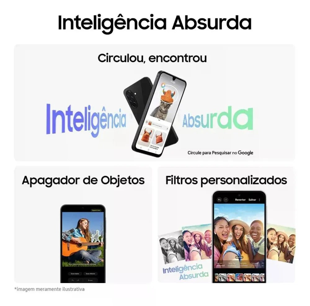 Celular Samsung Galaxy A26 5G 256GB, 8GB RAM, Câmera de 50MP, IP67, Tela Super AMOLED 6.7", NFC