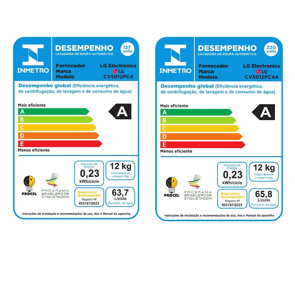 Lava e Seca Smart LG VC4 12kg Inox Look com AIDD™ CV5012PC4A