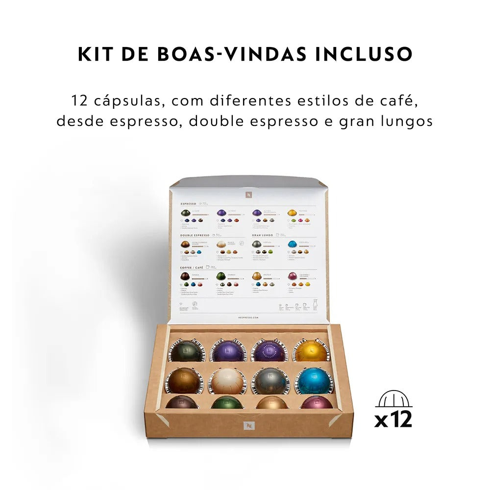 Cafeteira Nespresso Vertuo POP Preta para Café Espresso Manual - GCV2BR