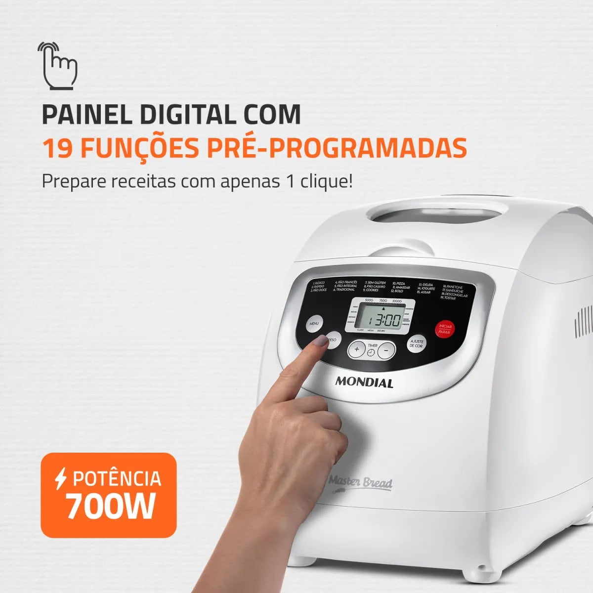 Panificadora Automática Master Bread Mondial NPF-54